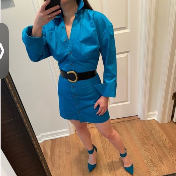 *Stunning Zara electric blue shirt dress - Picture 7 of 8